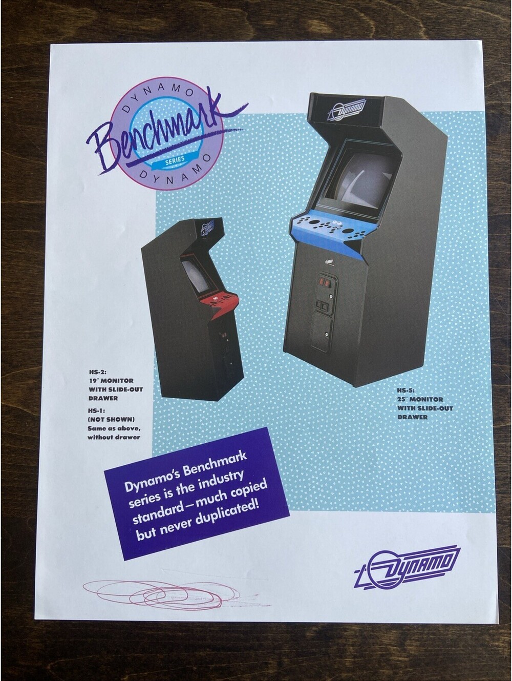 Dynamo Benchmark Arcade FLYER Original Ad Promo 1989 Poster Not PCB